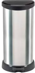 Curver Mülleimer 40l silber metallic