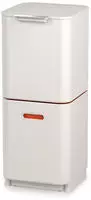 JosephJoseph M&uuml;lleimer Totem Compact 40 L, stein, aus Edelstahl, 2 x 20 Liter und 1
