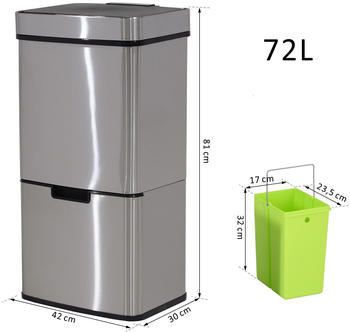 HomCom 3 Fächer (42 x 30 x 81 cm) 72 L