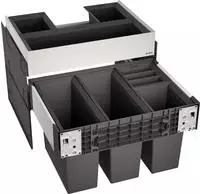 Select - Einbaum&uuml;lleimer, Geteilt, Volum 42 L 526211 - Blanco