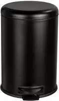 WENKO Treteimer Mod. Leman Easy Close Schwarz 12 L mit herausnehmbarem Einsatz