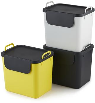 Rotho Mülltrennsystem Jive 3x30l 3-teilig gelb/grau/weiß