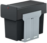 Hailo Ecoline Design Trio L, Einbau-m&uuml;lltrennungs-system, 3 X 10 L, Schwarz
