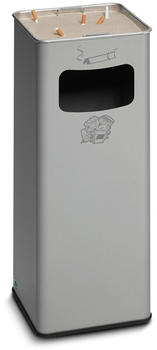 VAR Ascher-Abfall-Kombination Standmodell, 31,7 Liter, silber
