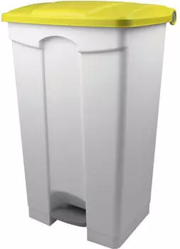 Helit Tret-Abfallbeh&auml;lter &bdquo;the step&ldquo;, 90 Liter, gelb