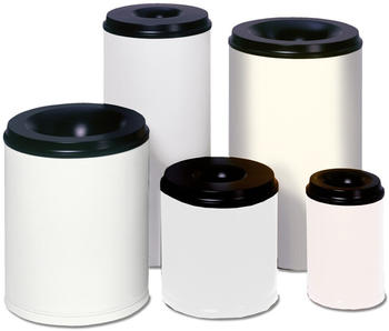 VAR Sicherheits-Papierkorb feuersicher, 15 Liter, reinweiß