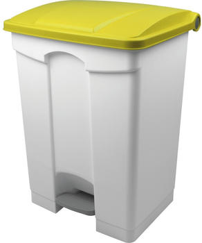 Helit Tret-Abfallbehälter „the step“, 70 Liter, gelb