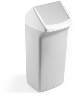 DURABLE Abfallbehälter SQUARE 40l Weiß/Grau