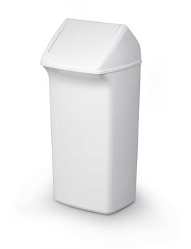 DURABLE Abfallbehälter SQUARE 40l Weiß/Weiß
