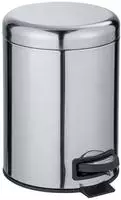 WENKO LEMAN Kosmetikeimer 5 Liter, Silber gl&auml;nzend