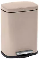 WENKO Treteimer Mod. Leno, Taupe 5 L Kosmetikeimer, Abfalleimer 24940100