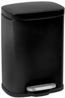 WENKO LENO Kosmetikeimer 5 Liter, Schwarz, mit Absenkautomatik