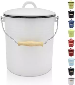Kr&uuml;ger 5 L Abfalleimer wei&szlig;