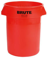Rubbermaid 76014112, M&uuml;lltonne Rubbermaid Brute Container 121 L rot mit Handgriffen,