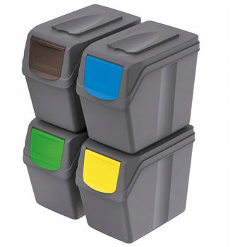 Prosperplast Sortibox Recycling Set (4x20L) grau