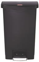 Rubbermaid Tretabfalleimer Slim Jim 1883611 Kunststoff 50l schwarz