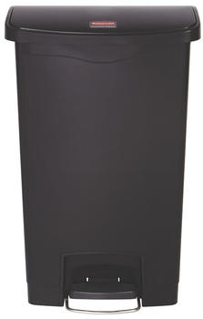 Rubbermaid Tret-Abfallbehälter Slim Jim® mit Pedal an der Breitseite, Kunststoff, 50 l, schwarz