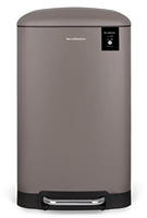 Poubelle Inconnu &Agrave; P&eacute;dale 30l Edelstahl Taupe