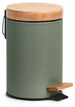 Zeller Treteimer (3 L) salbeigr&uuml;n/bambus