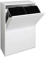 Basic Recycling Abfalleimer / M&uuml;lleimer Aus Stahl, M&uuml;lltrennsystem Mit 4