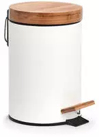 Zeller 18908, Zeller Kosmetikeimer 3,0 l Bambus, wei&szlig;