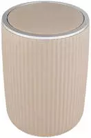 WENKO Schwingdeckeleimer Mod. Agropoli L Beige Kosmetikeimer mit Schwingdeckel, 5,5 l