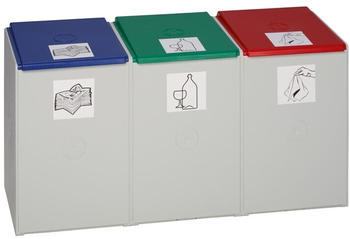 VAR Kunststoffcontainer 3-fach 60l