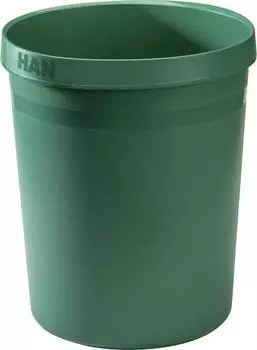 HAN 15 x Papierkorb Grip Karma 18 Liter rund RC-Kunststoff öko-grün