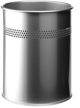 DURABLE Papierkorb Metall rund 15/P 30 mm 5er SET, metallic silber