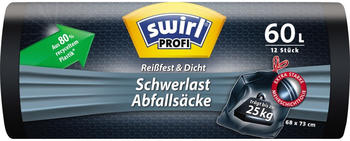 Swirl Profi Schwerlast Abfallsäcke 60 L (12 Stk.)