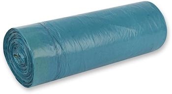 Mensch 6x25 Müllsäcke 120 Liter mit Zugband LDPE auf Rolle 70x100 cm 45 my Blau blue