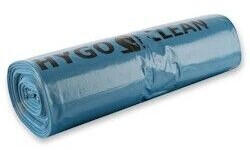 Mensch 10x25 Müllsäcke 160 Liter aus LDPE Blau 60 my 90x110 cm Mülltüten Müllbeutel Müllsack - blue