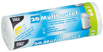 Starpak Müllbeutel, 60 L, 72 x 60 cm, WEISS, 20 Stück