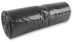 Mensch 4x20 Müllsäcke 160 Liter aus LDPE Schwarz 80 my 90x120 cm Müllbeutel Mülltüten Müllsack - black