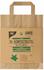 Papstar Kompostbeutel aus Papier mit Henkel 10 l 28 cm x 22 cm x 14 cm braun \
