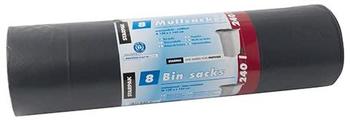 Starpak 8 Müllsäcke, LDPE \"blauer Engel\" 240 l 145 cm x 120 cm schwarz - black polypropylene (PP)