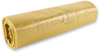 Mensch 10x25 M&uuml;lls&auml;cke 120 Liter LDPE 70x110 cm Gelb 33 my M&uuml;llbeutel M&uuml;llt&uuml;te M&uuml;llsack - yellow