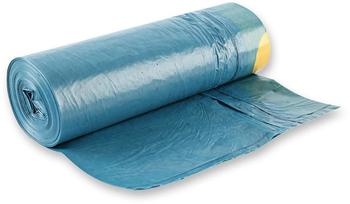 Mensch 35x15 Müllbeutel 30 Liter mit Zugband LDPE auf Rolle Blau 55x60 cm 35my Müllsäcke Müll Beutel - blue