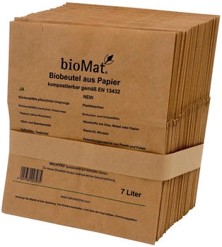 NaturaBiomat Papierbeutel kompostierbar 1-lagig 40 Stk.