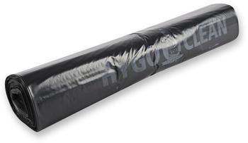 Mensch 4x20 Müllsäcke 130 Liter Schwarz LDPE 55 my 120x82 cm Müllbeutel Mülltüten Müllsack - black