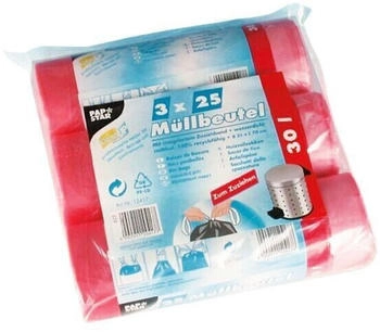 Papstar 30l 75 Stk. Abfallsäcke Rot