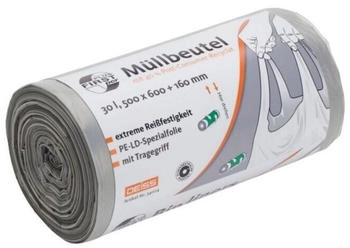 Deiss 30l Müllbeutel mit Tragegriff grau 50 Stk. Deiss 30l Müllbeutel mit Tragegriff grau 50 Stk.