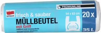 quickpack 853509 frisch & sauber 35l transparent 20 St.