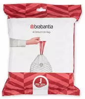 Brabantia 11 56 08, Brabantia PerfectFit M&uuml;llbeutel (40x, 23 l) (11 56 08) Weiss