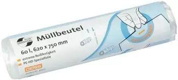 Deiss Universal Abfallbeutel 60L 620x750 transparent