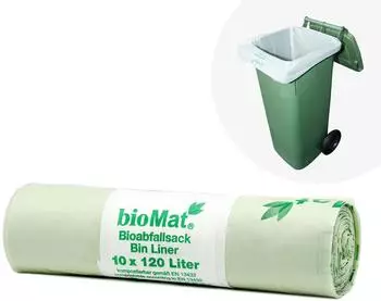 NaturaBiomat Kompostierbare M&uuml;lls&auml;cke 120l, 30 St&uuml;ck (EN13432)