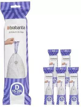 Brabantia PerfectFit M&uuml;llbeutel Code D, 15-20l, 120 St&uuml;ck (138201)