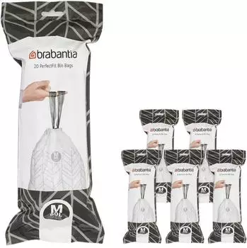 Brabantia PerfectFit Müllbeutel Modell M, 60L, 120 Stück (138867)