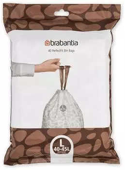 Brabantia PerfectFit M&uuml;llbeutel 40-45L, Gr&ouml;&szlig;e L, 40 St&uuml;ck (138645)