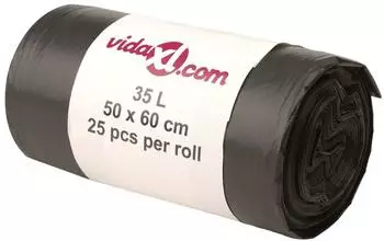 vidaXL M&uuml;lls&auml;cke 35L schwarz, 250 Stk. (155338)
